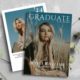 2024 Modern College Graduate Magazine Cover Photo Announcement