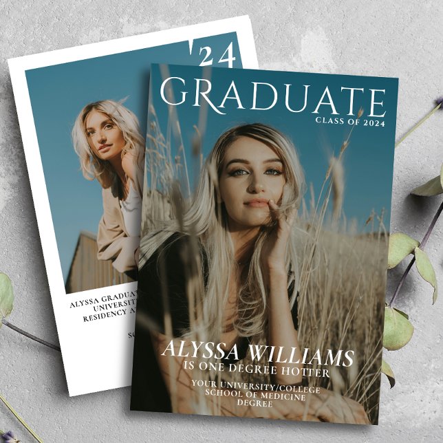 2024 Modern College Graduate Magazine Cover Photo Announcement (Creator Uploaded)