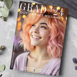2024 Modern Graduation Magazine Overlay Announcement