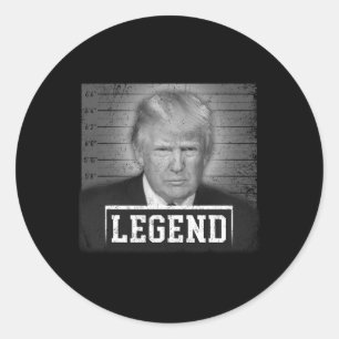 2024 Mugshot President Legend Save America Vintage Classic Round Sticker