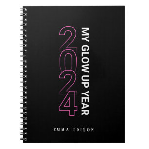2024 My Glow Up Year Personalised Notebook