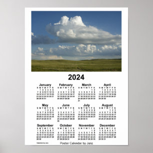 2024 Nebraska Sandhills Calendar by Janz Poster