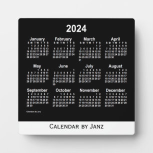 2024 Neon White Desk Calendar by Janz Plaque