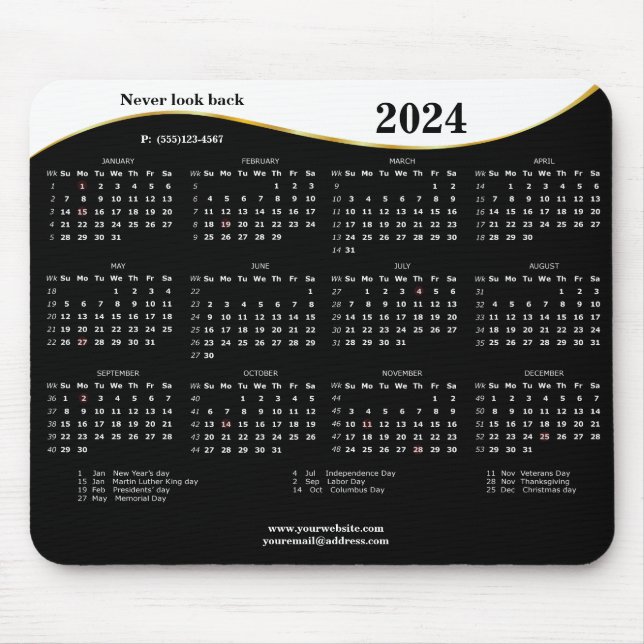 2024 Never look back Mouse Mat (Front)
