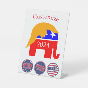 2024 Never Trump Thunder_Cove Pedestal Sign