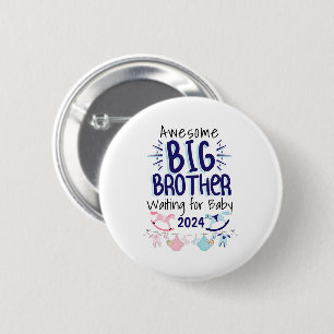 2024 New Big Brother Waiting for Baby Sibling 6 Cm Round Badge