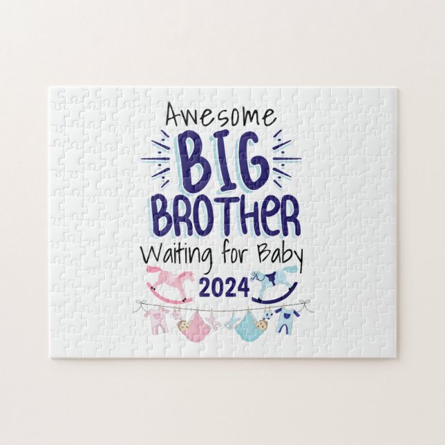 2024 New Big Brother Waiting for Baby Sibling Jigsaw Puzzle (Horizontal)