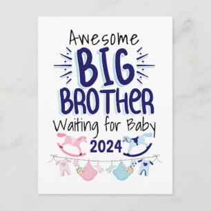 2024 New Big Brother Waiting for Baby Sibling Postcard