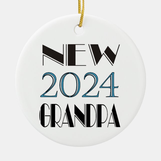 2024 New Grandpa Ornament (Front)