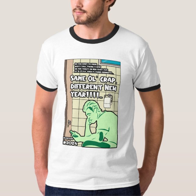2024 New Leap Year Meme T-Shirt Design (Front)