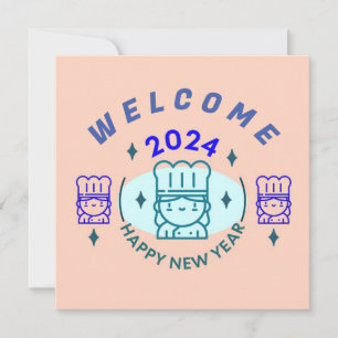 2024 NEW YEAR CHRISTMAS GREETING HOLIDAY CARD