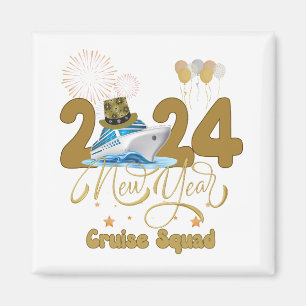 2024 New Year Cruise Squad NYE Party Travel Group  Magnet