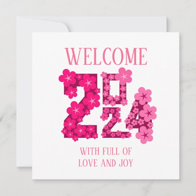 2024 NEW YEAR GREETING MOM DAD SISTER BROTHER BOSS HOLIDAY CARD (Front)