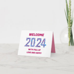 2024 NEW YEAR GREETING MOM DAD SISTER BROTHER BOSS HOLIDAY CARD