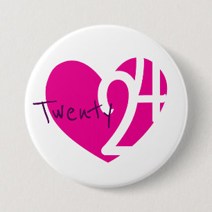 2024 new year love twenty 24 badge button