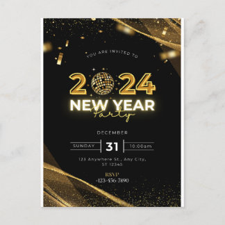 2024 New Year Party Invitation