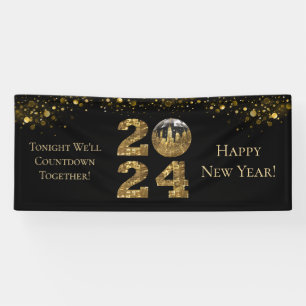 2024 New Years Eve Party--Ball-NYC Gold- Banner