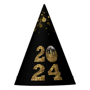 2024 New Years Eve Party--Ball-NYC Gold- Party Hat