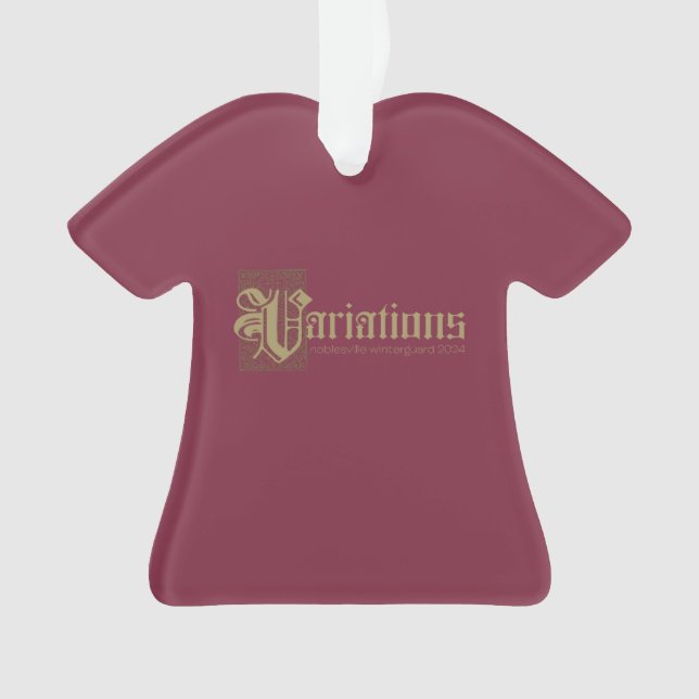 2024 Noblesville Winter Guard Variations Ornament (Front)