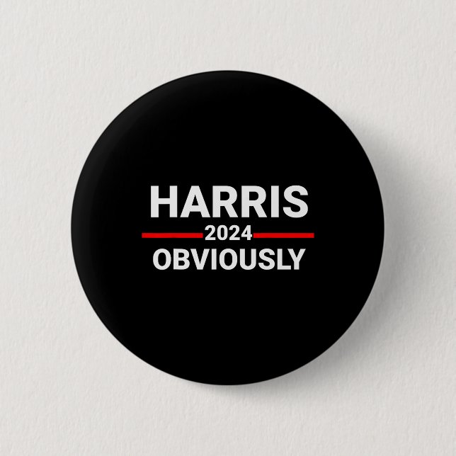 2024 Obviously Harris Waltz 2024 Election Kamala H 6 Cm Round Badge (Front)