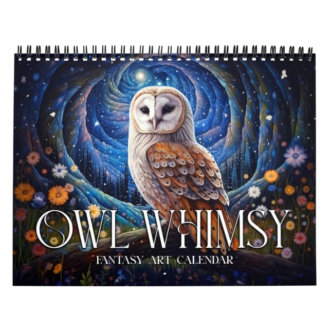 2024 Owl Whimsy 2 Fantasy Art Calendar (Cover)