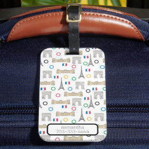 2024 Paris France Games Summer Personalised Luggage Tag