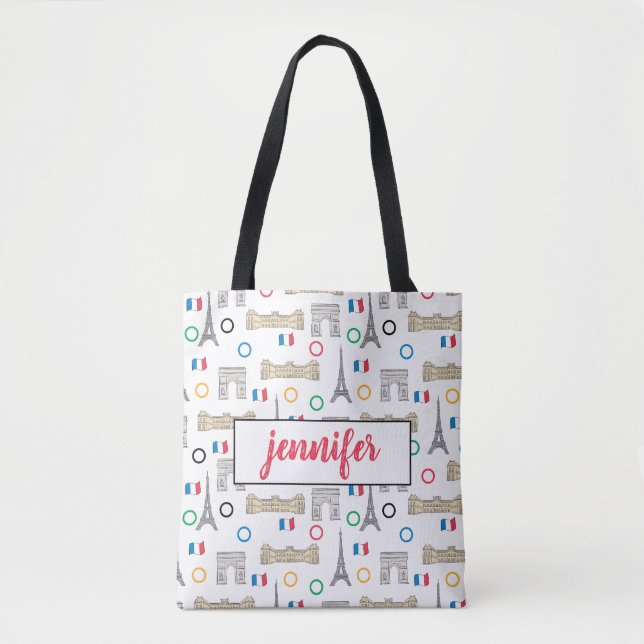 2024 Paris France Games Summer Personalised Tote Bag (Front)