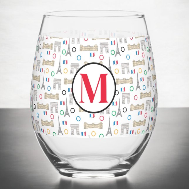 2024 Paris France Games Summer Stemless Wine Glass (Creator Uploaded)