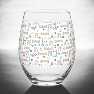 2024 Paris France Games Summer Stemless Wine Glass