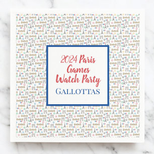 2024 Paris Games Summer Watch Party Personalised Napkin