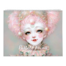 2024 Pastel Clowns Fantasy Art 