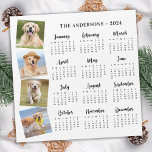 2024 Personalised Family Pet Dog Photos Calendar<br><div class="desc">2024 Photo Calendar Magnet Cards - Send New Year Greetings or include in your Christmas cards, these 5x7 photo calendar cards are perfect as Christmas and New Year cards to family and friends. Perfect to highlight or circle special family dates, anniversaries, birthdays, and reunions. Personalise these full year photo calendar...</div>