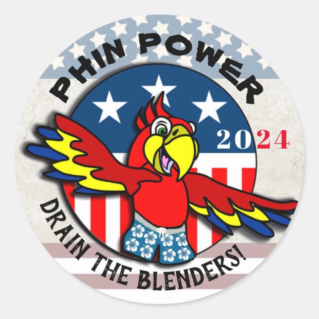2024 Phin Power Classic Round Sticker (Front)