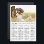 2024 Photo Calendar Fridge Magnet Monday to Sunday<br><div class="desc">This Monday to Sunday 2024 calendar with a custom photo is a useful gift idea for family and friends for New Year or other holidays and occasions. Personalise the magnetic card with text such as a name, family name, company name, etc. Click "Personalise this template" and change the photo there...</div>