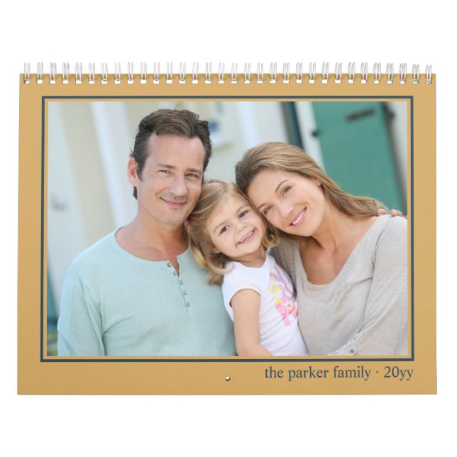 2024 Photo Calendar with Picture per Month Ochre (Cover)