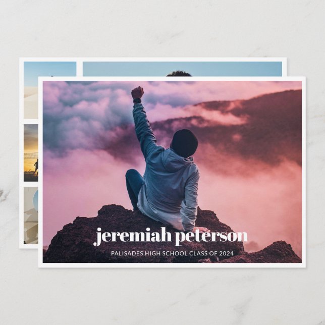 2024 Photo Collage Graduation Announcement (Front/Back)