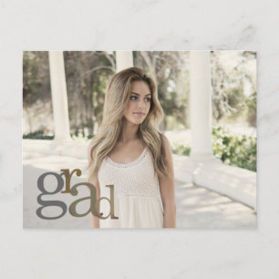 2024 Photo Grad Neutral Announcement Postcard