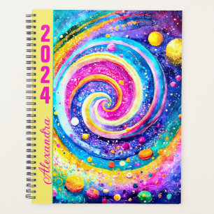 2024 PLANNER CUTE GALAXY PLANETS DESIGN