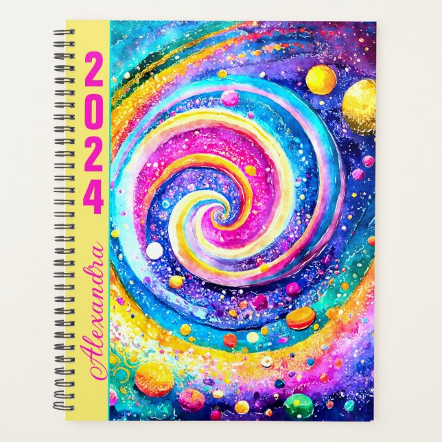 2024 PLANNER CUTE GALAXY PLANETS DESIGN (Front)