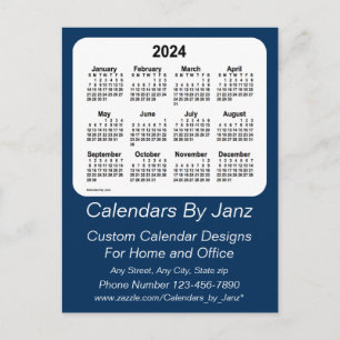 2024 Police Box Blue Business Calendar by Janz Postcard