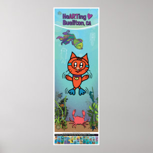 2024 Poster - Scuba Cat - Buellton.Art