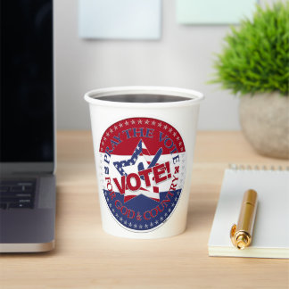 2024 Pray The Vote For God and Country VOTE! Star Paper Cups