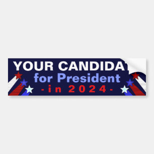 2024 Presidential Election Add Candidate Template Bumper Sticker
