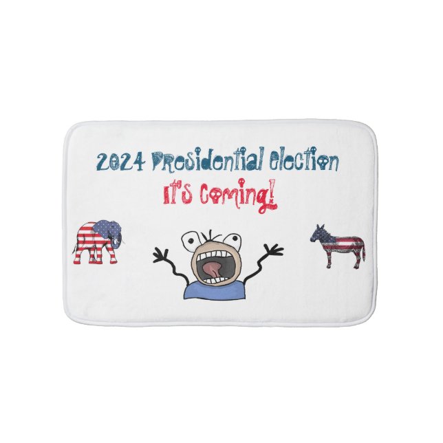 2024 Presidential Election, It's Coming! Bath Mat (Front)