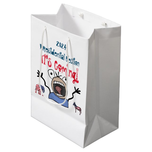2024 Presidential Election, It's Coming! Medium Gift Bag (Front Angled)