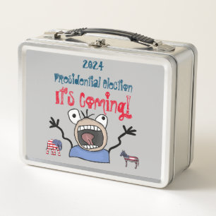 2024 Presidential Election, It's Coming! Metal Lunch Box
