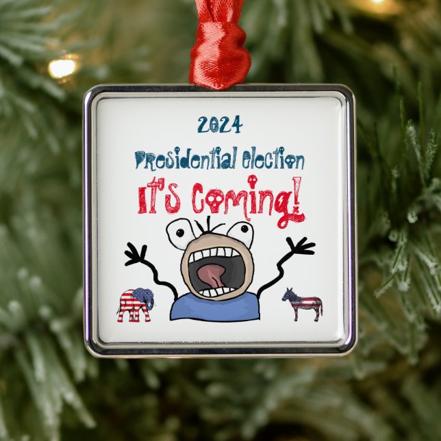 2024 Presidential Election, It's Coming! Metal Tree Decoration (Tree)