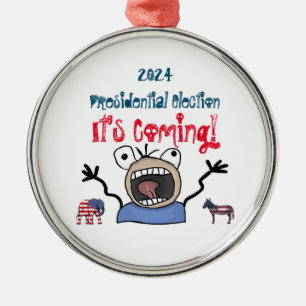 2024 Presidential Election, It's Coming! Metal Tree Decoration