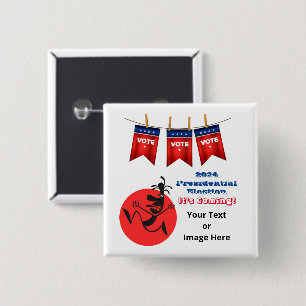 2024 Presidential Election, Running Man Edition 15 Cm Square Badge