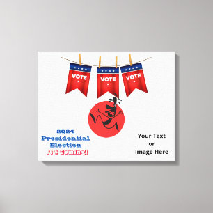 2024 Presidential Election, Running Man Edition Canvas Print